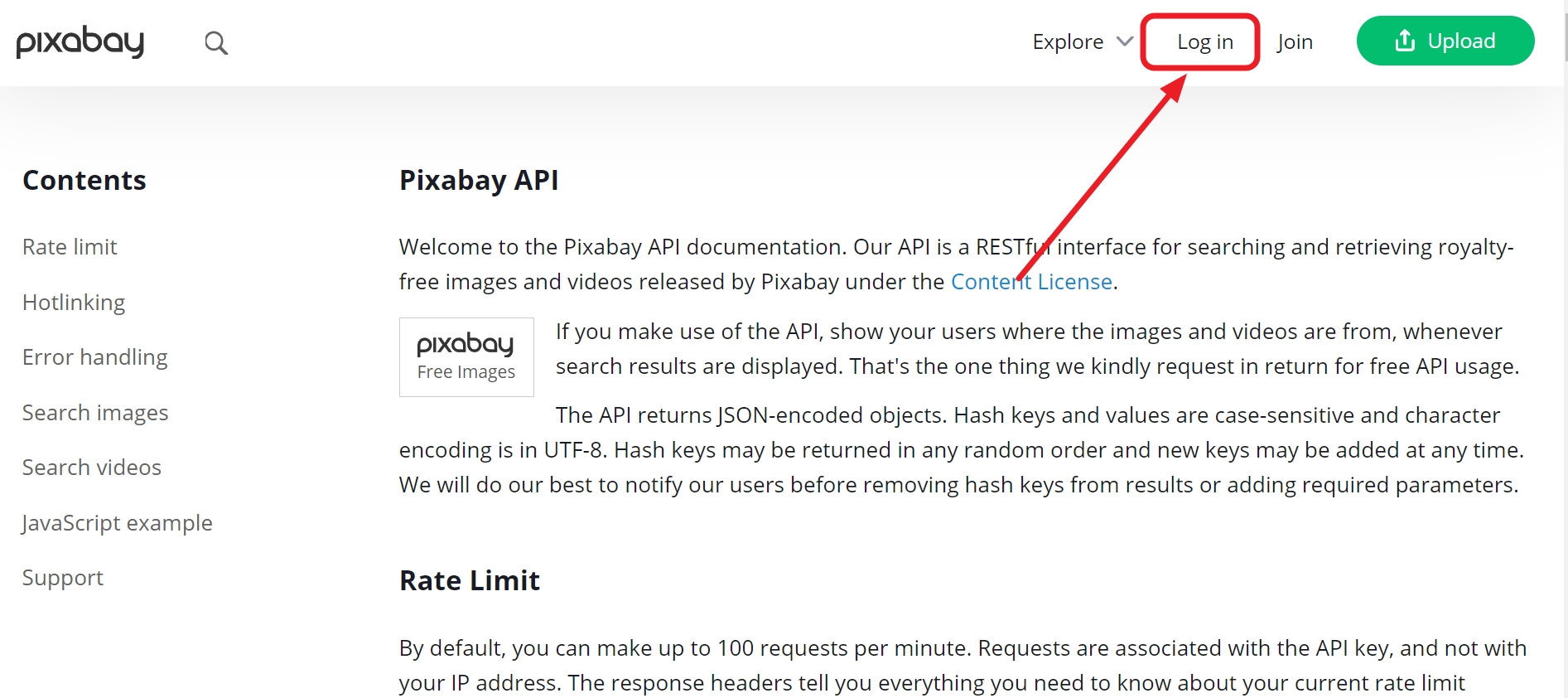 申請Pixabay API -1
